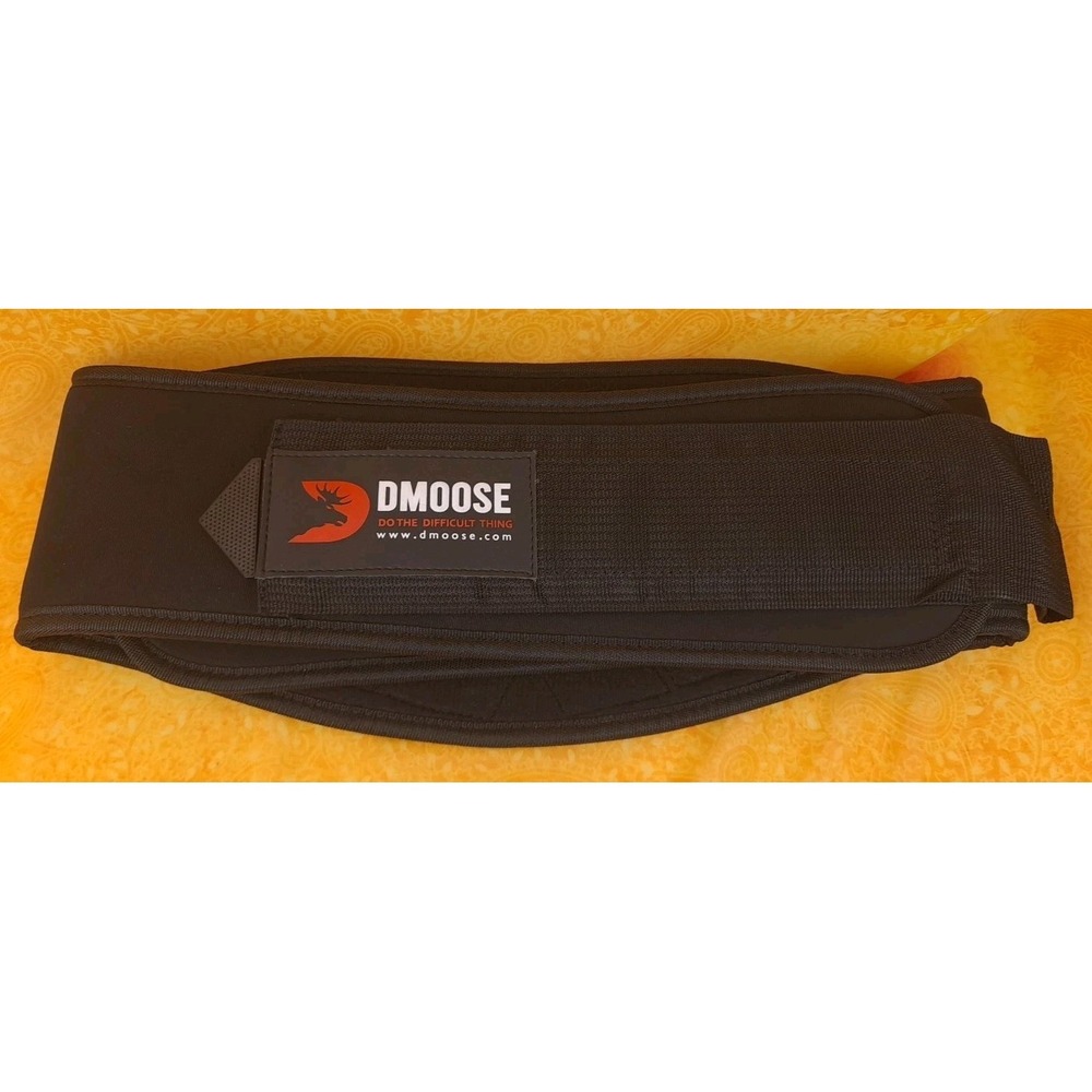 DMoose Weight Lifting Belt Black Size XL Neoprene Lumbar & Back Support New‎